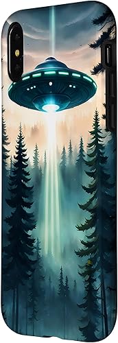 Vista 5 de iPhone 15 Pro Alien Abduction UFO Space Ship UAP Flying Saucer Case
