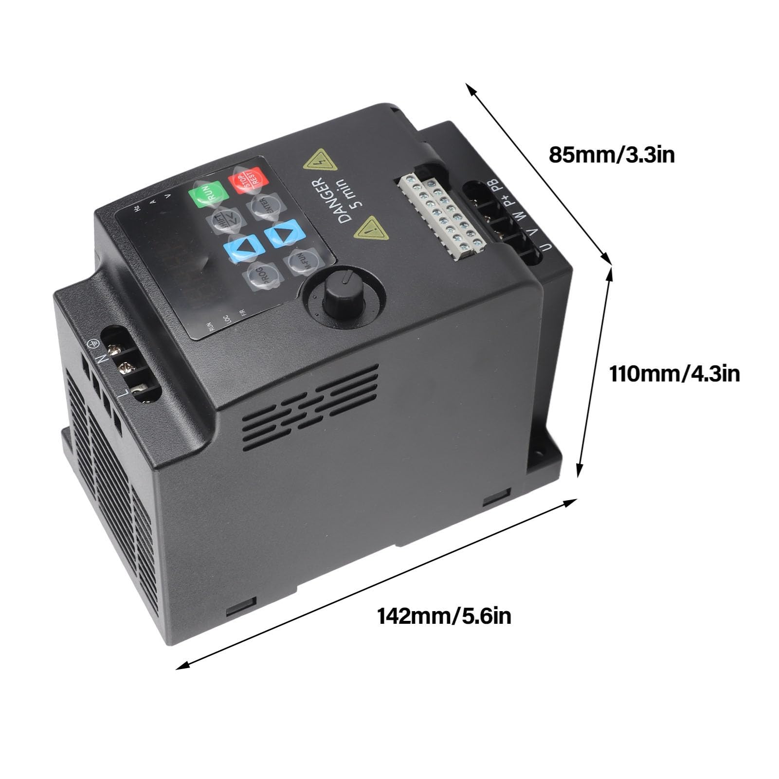 SKI780 Mini VFD 220 V / 380 V Inverter carico Convertitore di frequenza variabile Inverter monofase/trifase CA per motore trifase 0,75/1,5/2,2 kW (220VAC 0.75kW)