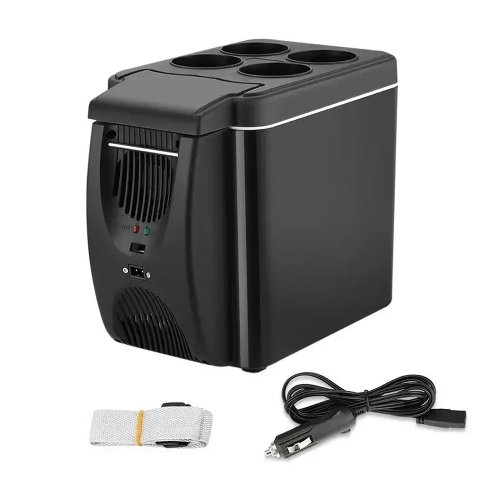 Minicongelador eléctrico for Coche de 6 l y 12 V, refrigerador y Calentador for Coche, Nevera portátil de Viaje.(6L 12V Black)