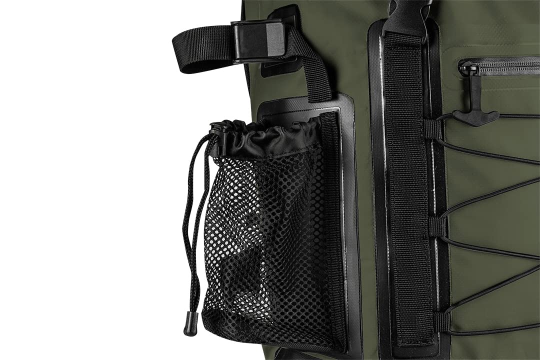 NEO TOOLS Sac à dos étanche 63-131, Capacité 30 Litres, 4en1, Couleur Vert Foncé, Sangles Latérales Réglables, 2 Poches, PVC 600D