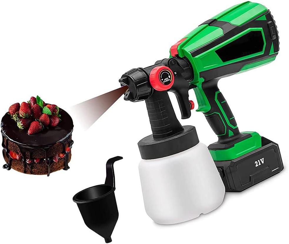 JINPENGRAN Cake Spray Gun,800W Rechargeable Chocolate Spray