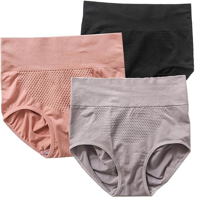 D S Women’s High Waist Tummy Control Shapewear Panty – Seamless Body Shaper, Breathable Stretch Slimming Underwear Pack of 3-picture-30