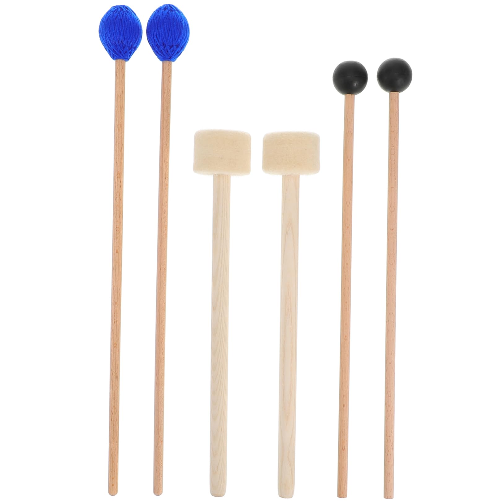 Mazos de Percusión Set de 6 Versátiles y Resistentes de Madera para Aprendizaje Musical y Actividades de Práctica