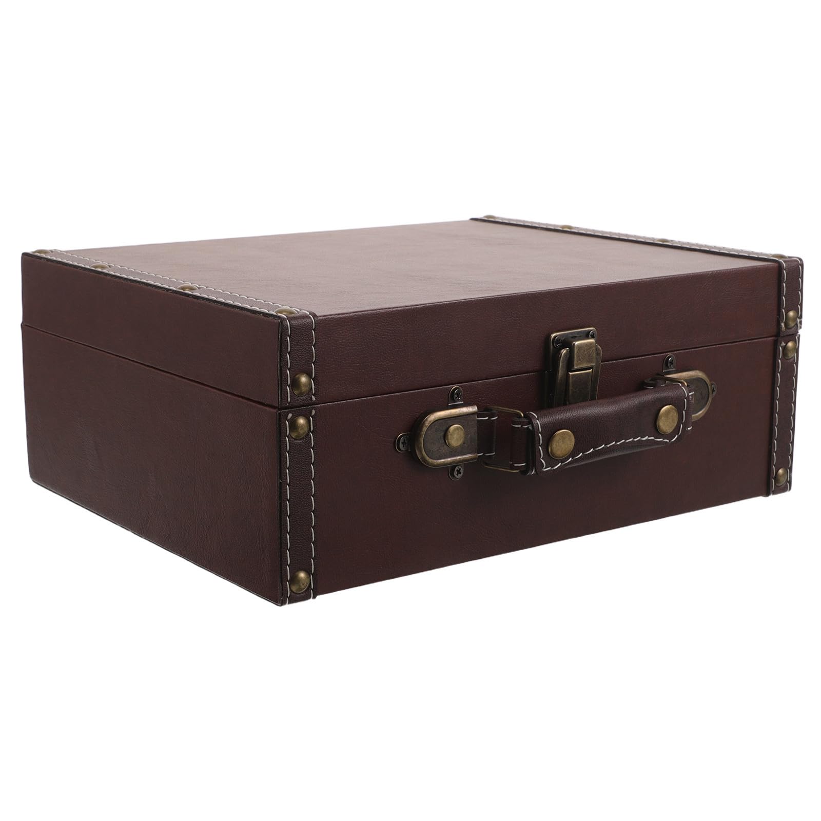 Scatola Decorativa Retrò Design Britannico in Legno e PU Portatile