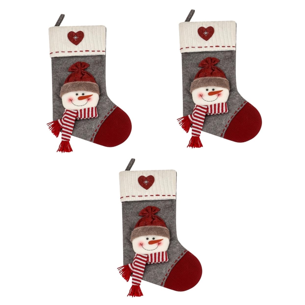 PRETYZOOM 3 Pezzi Borsa Porta Regali Di Natale Calza Della Befana Decorazione Pendente Per Calze Di Natale Decorazioni Per Feste