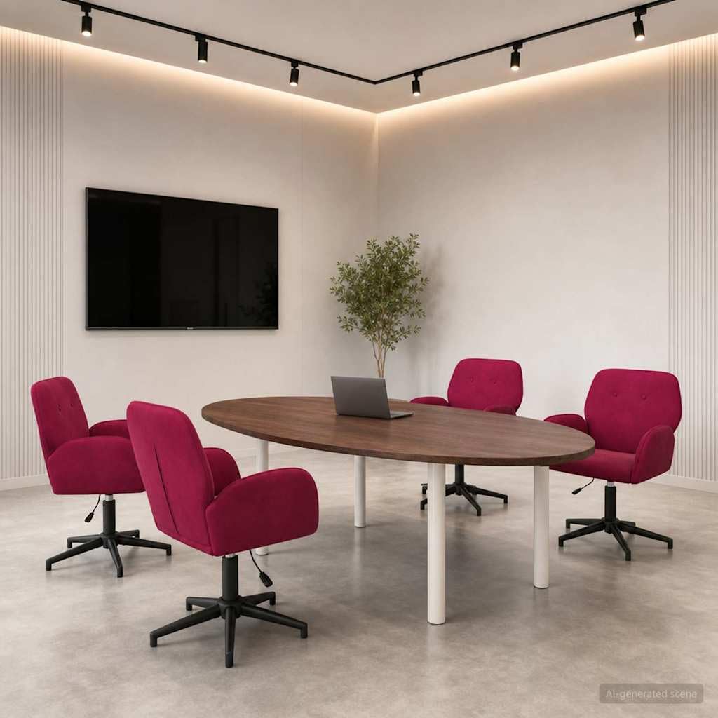 Sillas giratorias (4 unidades, 54 x 55 x 90 cm), color rojo vino