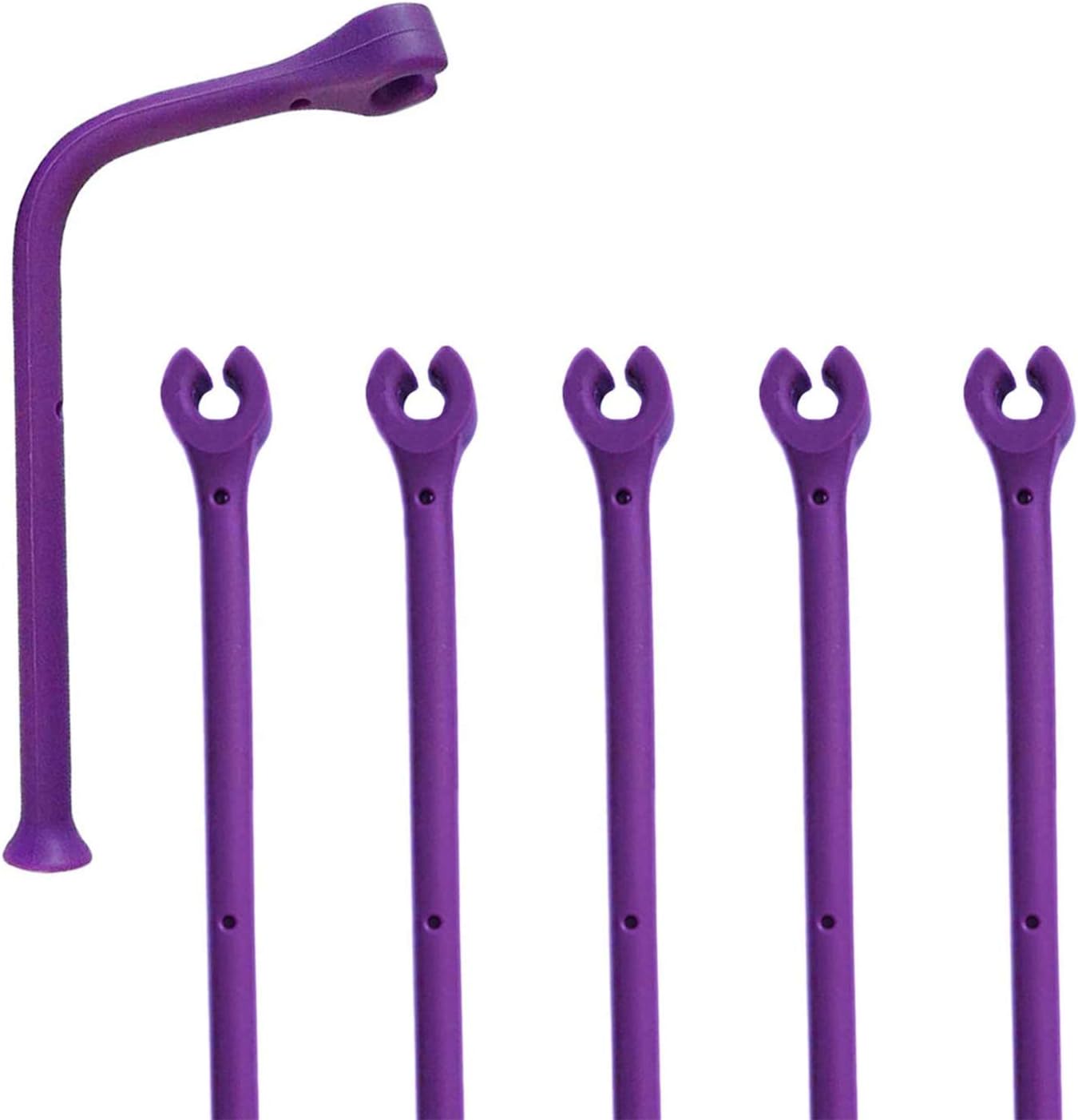 YouU Tether Silicone Dishwasher Attachment Silicone Stemware Saver Flexible Stemware Holder Dishwasher Wine Glass Protector (Purple/6 pcs)