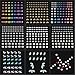 9 Fogli Gemme per Corpo Occhi e Viso Adesivi di Cristallo Donna Strass Autoadesivi in Arcobaleno Gemme per Viso per Donna Accessori per Festival e Decorazioni per Nail Art (Perlina minuscola)
