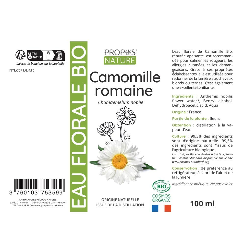 Propos'Nature - Organiczny hydrolat rumianku - 100 ml