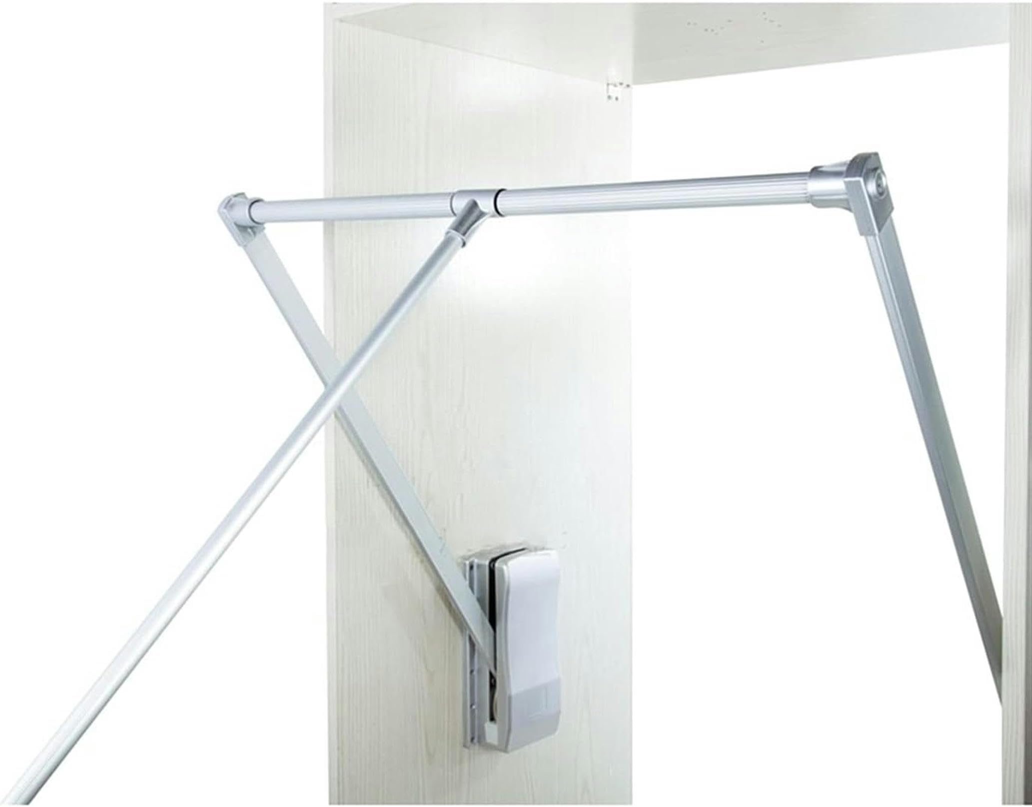 Rail de levage en aluminium argenté pour rangement de placard 35kg