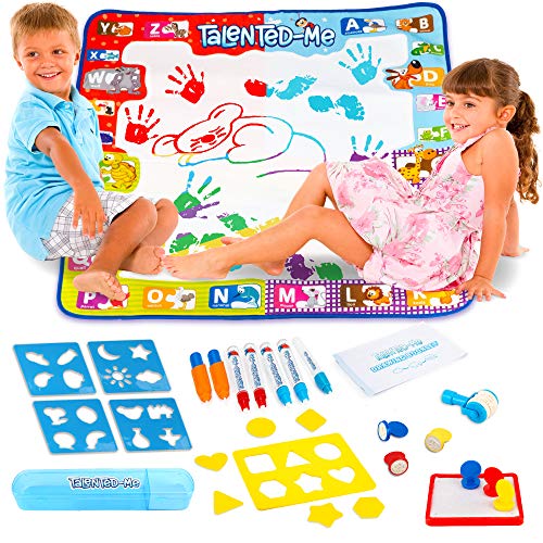 Talented-Me Water Drawing Mat, Kids Doodle Mat Toy best for 3 4 5