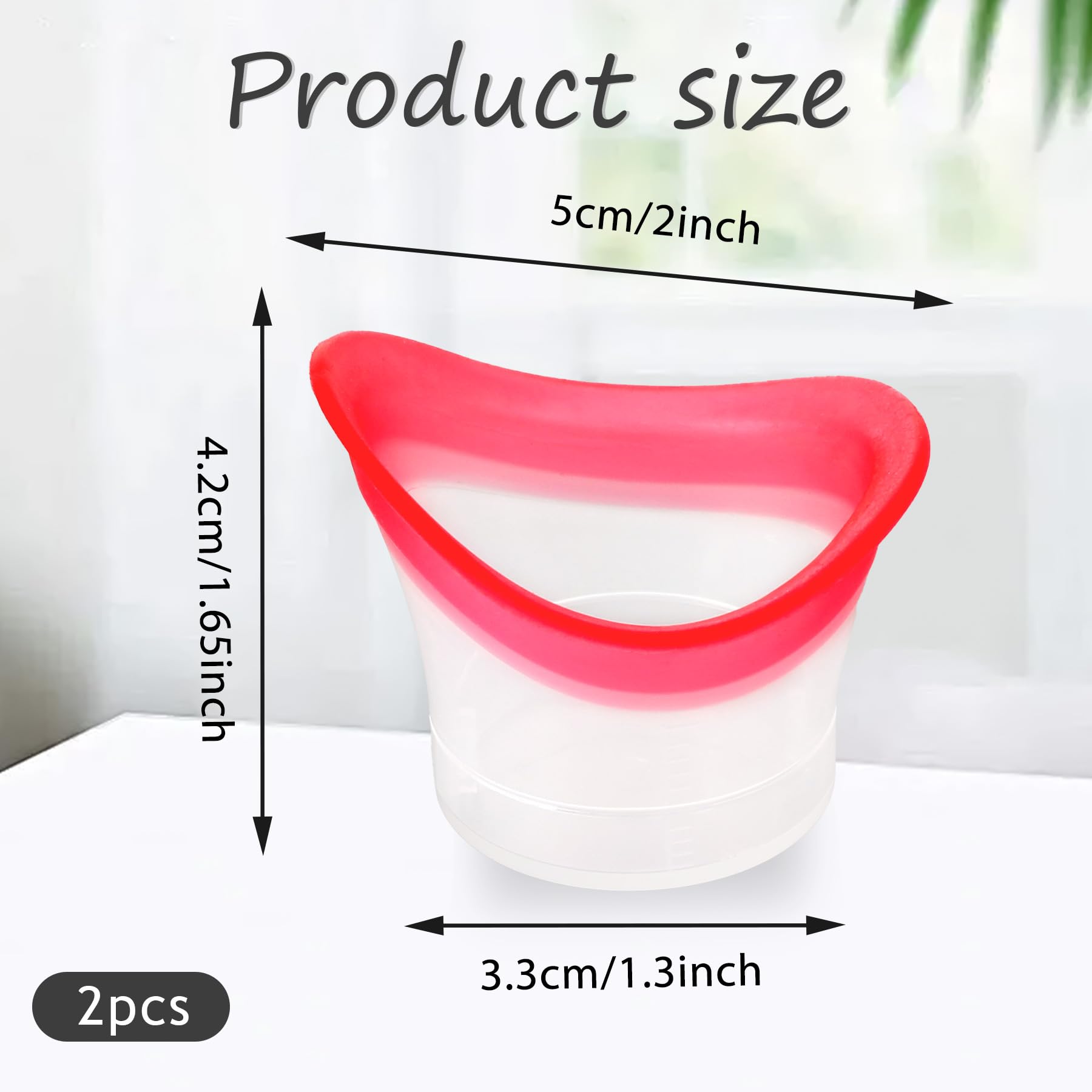 Set 2 Pezzi Occhiere in Silicone per Lavaggio Occhi Riutilizzabile