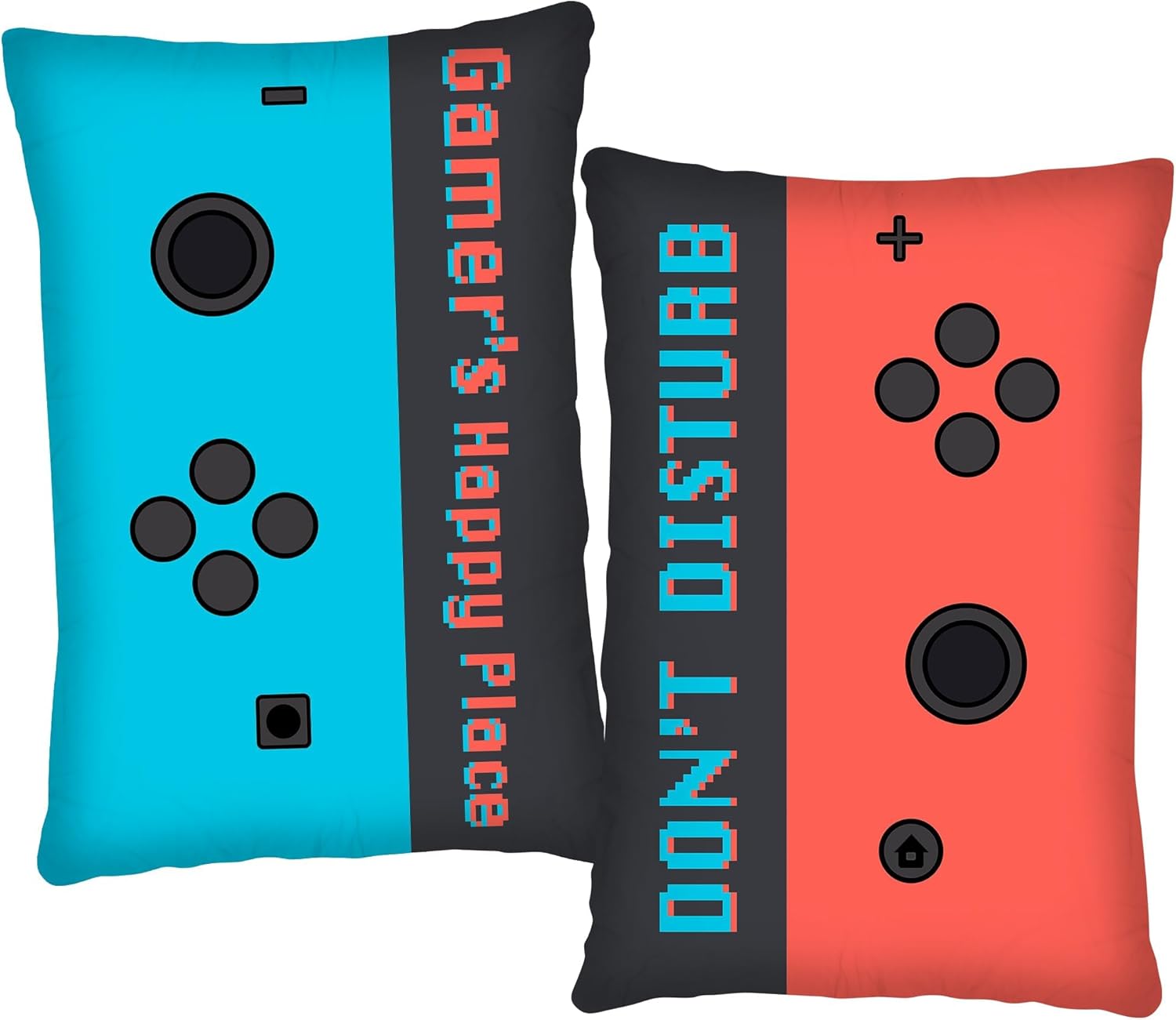 Gaming Room Decor Set, Video Game Accessories Bundle with Socks and Throw Pillow Cover, Gamer Gifts for Boys (Red & Blue Case X 2) Gaming Room Decor Set, Video Game Accessories Bundle with Socks and Throw Pillow Cover, Gamer Gifts for Boys (Red & Blue Case X 2)