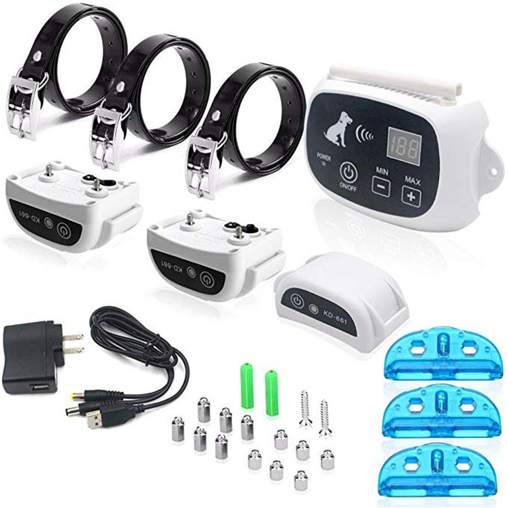 Dog Fence Wireless Remote Control Range Pet Electric Containment System Safe Effective Beep Shock Dog Fence Waterproof Rechargeable