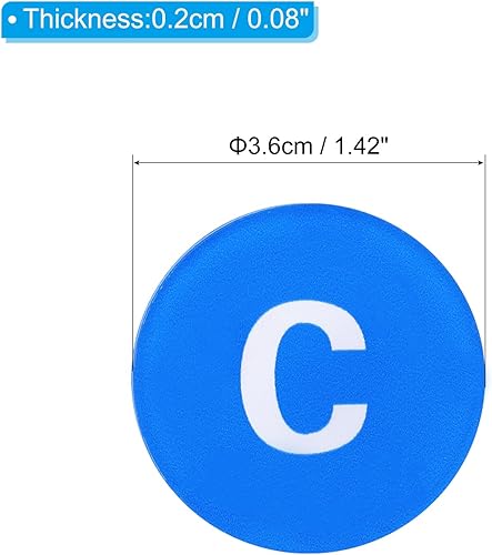 Miniatura 2 de PATIKIL Etiqueta autoadhesiva CH de agua, 6 pares12 unidades de acrílico de forma redonda calientefría para fregaderos de grifos, rojoazul