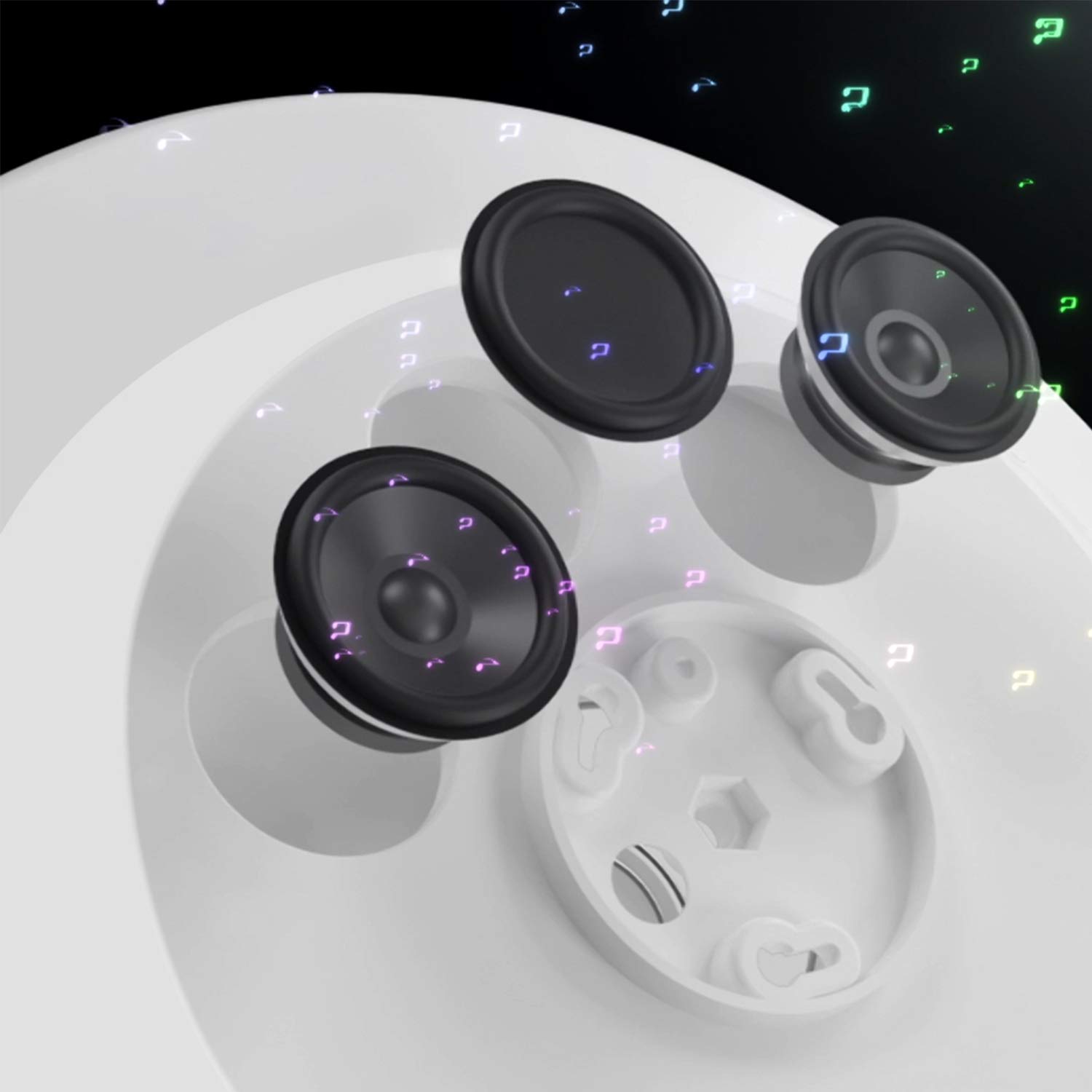 36W Φ40cm Musica Plafoniera Led Bluetooth Altoparlante con Telecomando,Lampada da Soffitto Cambia Colore Regolabile ,Moderno Smart RGB Illuminazione Interni per Camera da Letto Cucina Soggiorno Bagno