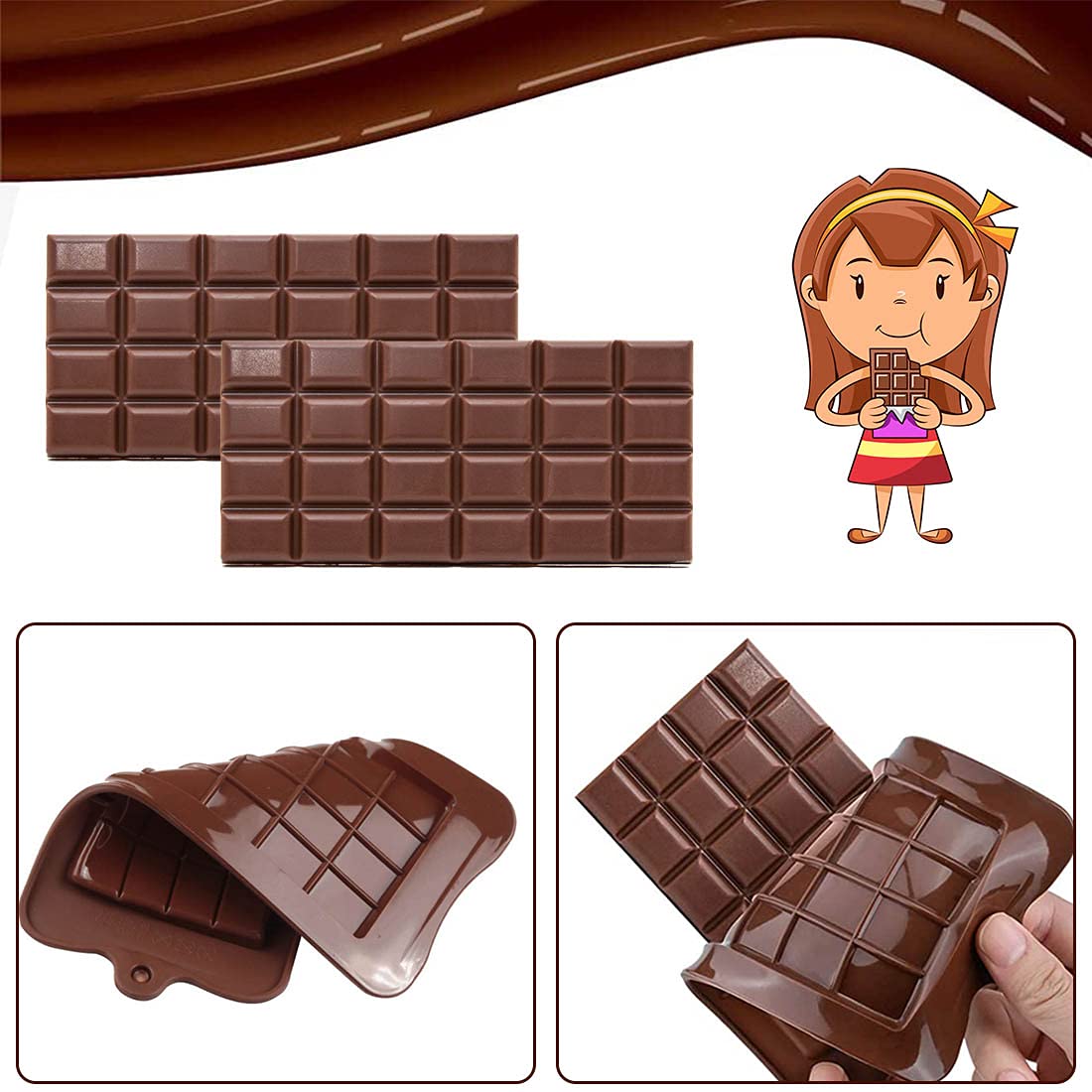 5 Stampi Per Cioccolatini In Silicone 3D, Antiaderenti E Senza BPA, Per Caramelle E Cubetti Ghiaccio