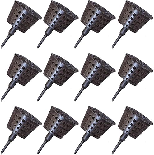 RONRONS Caja de fertilizante de bonsái de 60 piezas, mini cestas automáticas de fertilizantes de siembra, contenedor de control de fertilización de