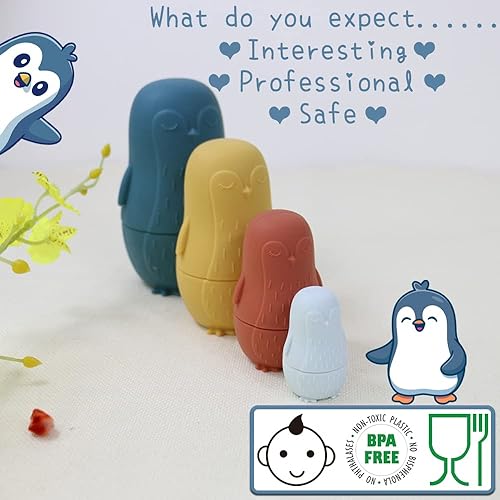 Miniatura 4 de Moonmo Muñecas de anidación de silicona, muñecas de anidación rusas para niños, juguete educativo Montessori, juego de juguetes para niños pequeños