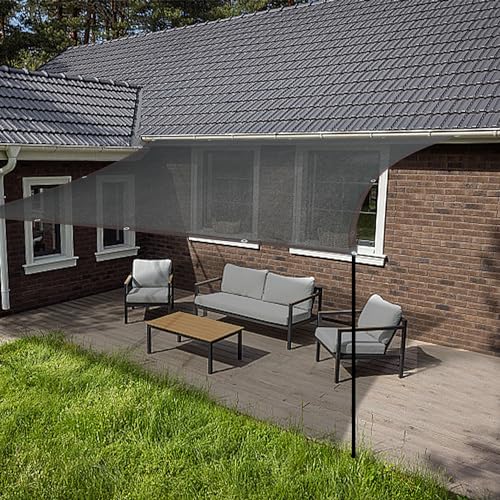 Image of winemana 70% Black Shade Cloth, 6.6 x 6.6 FT Durable Mesh Tarp with Grommets, Resistant Garden Sun Shade Netting with Taped Edge for Plant Cover, Greenhouse, Patio, Tomatoes, Chicken Coop, Barn Kennel