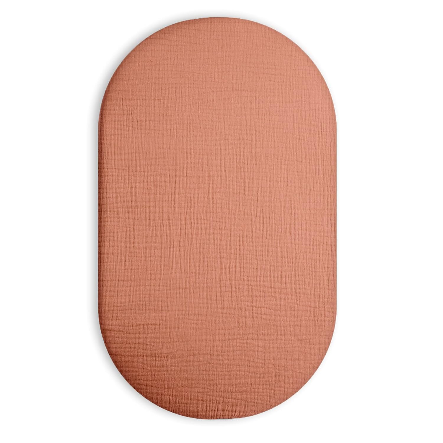 Bassinet Sheet for Baby Boy and Girl, Fitted Sheets for Rectangle, Oval, Hourglass Bassinet Mattress, Muslin Moses Basket Sheets with Neutral Style (