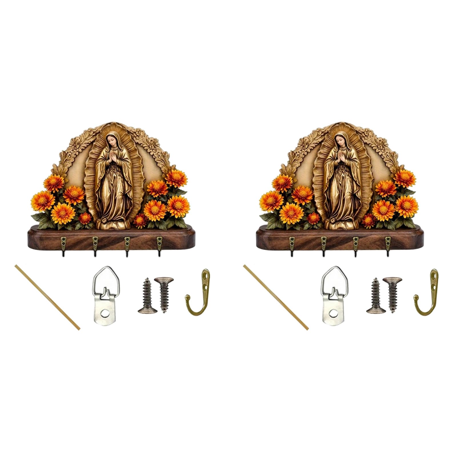 Tsophreniq H Modern Wooden Older Wall Mount Decorative Metal Ooks & Shelf For Entryway, Living Room, Bedroom, Easy Installati Keys Older