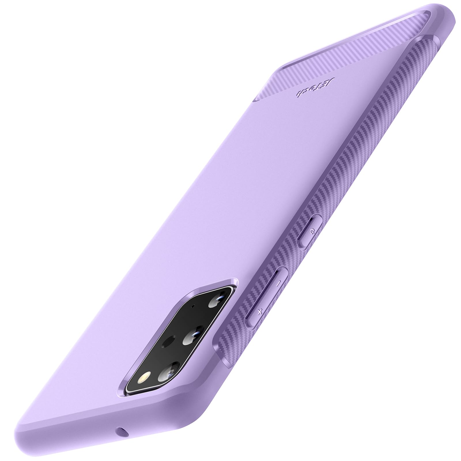 JETech Slim Fit Case Compatible with Samsung Galaxy S20 FE 5G 6.5-Inch, Thin Phone Cover with Shock-Absorption and Carbon Fiber Design (Light Purple)