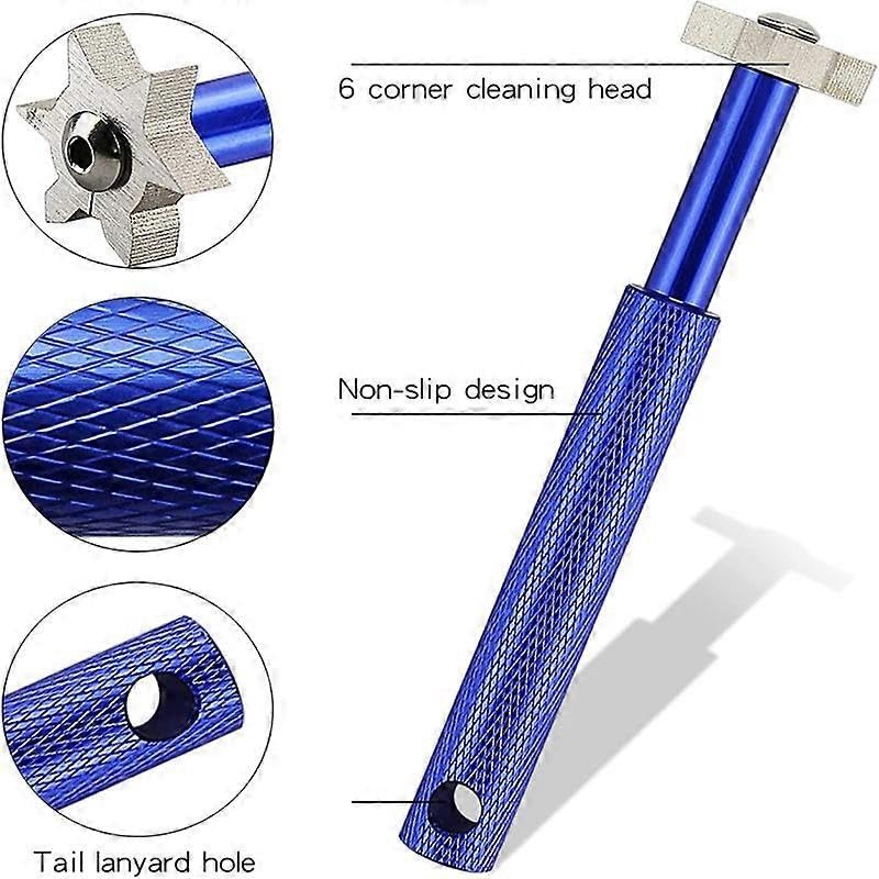 Set di strumenti di pulizia da golf Coltello per la pulizia Spazzola a doppia faccia strumento di pulizia esagonale Golf club Accessori da golf