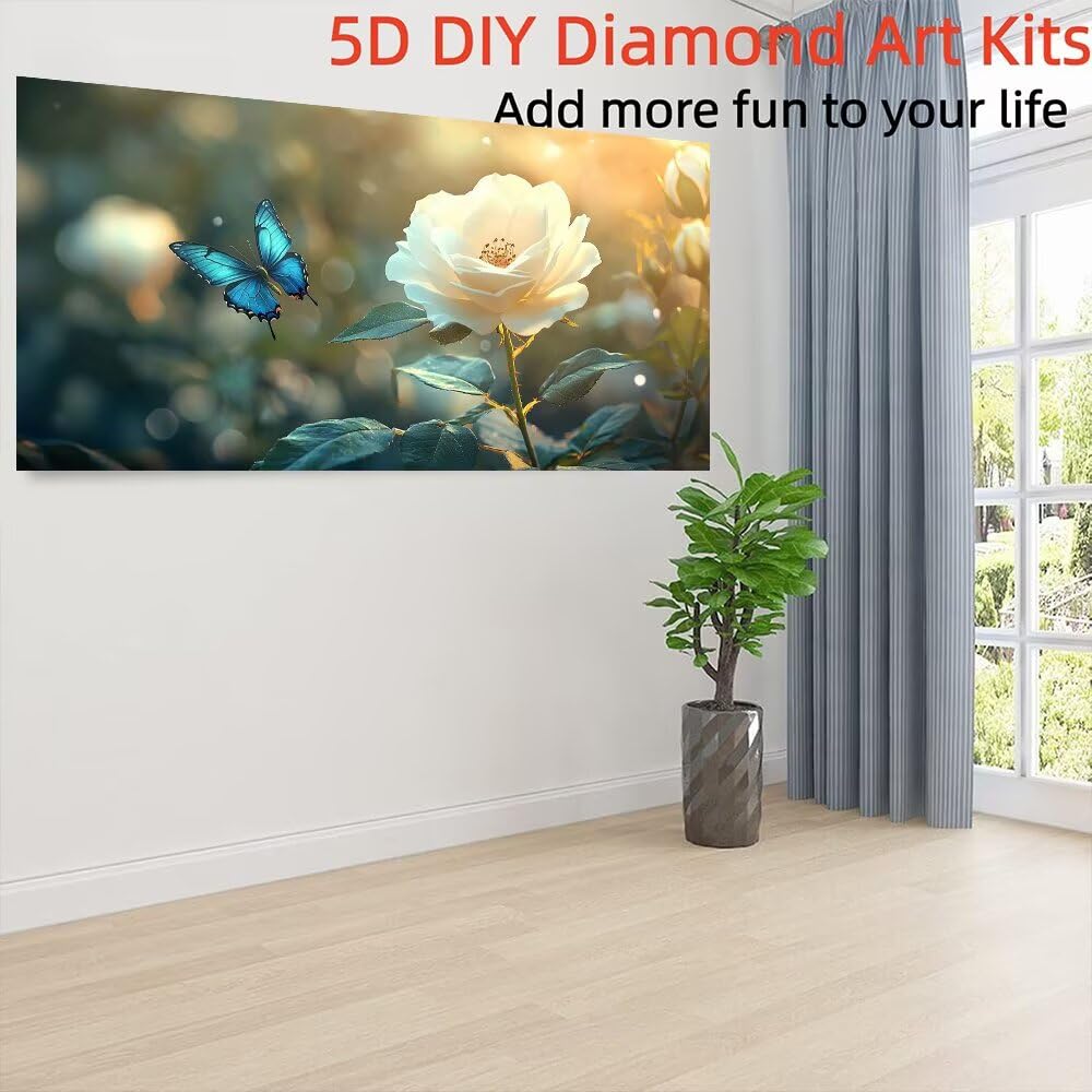 Zestawy do malowania diamentowego dla dorosłych 5D DIY Diamentowa sztuka różowa DIY Dorośli Gem Art Zestawy Kompletne Haft krzyżykowy Puzzle Rysunki Prezent Akcesoria dla początkujących Motyl