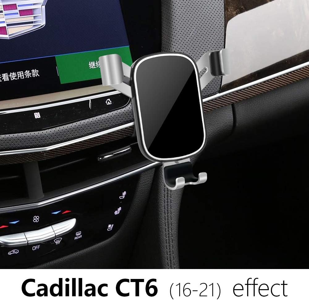LUNQIN Car Phone Holder for Cadillac CT6 2016 2017 2018 2019 2020 and CT6-V 2019 2020 Auto Interior Accessories Best Cell Phones Mount Cellphone Mobile Cradle Charging Navigation Bracket Accessory