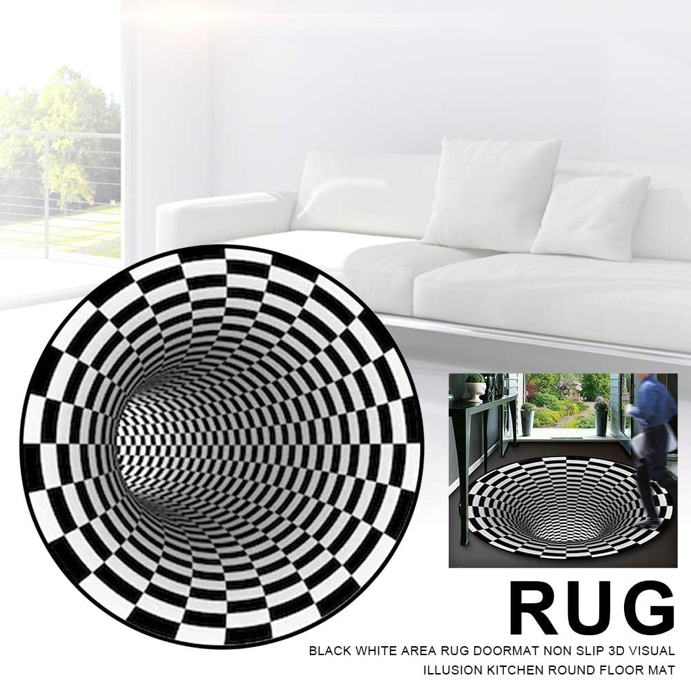 Visual Presentation Rugs 3D Area Rug Floor Mat 3D Bottomless Hole Optical Illusion Area Rug ...