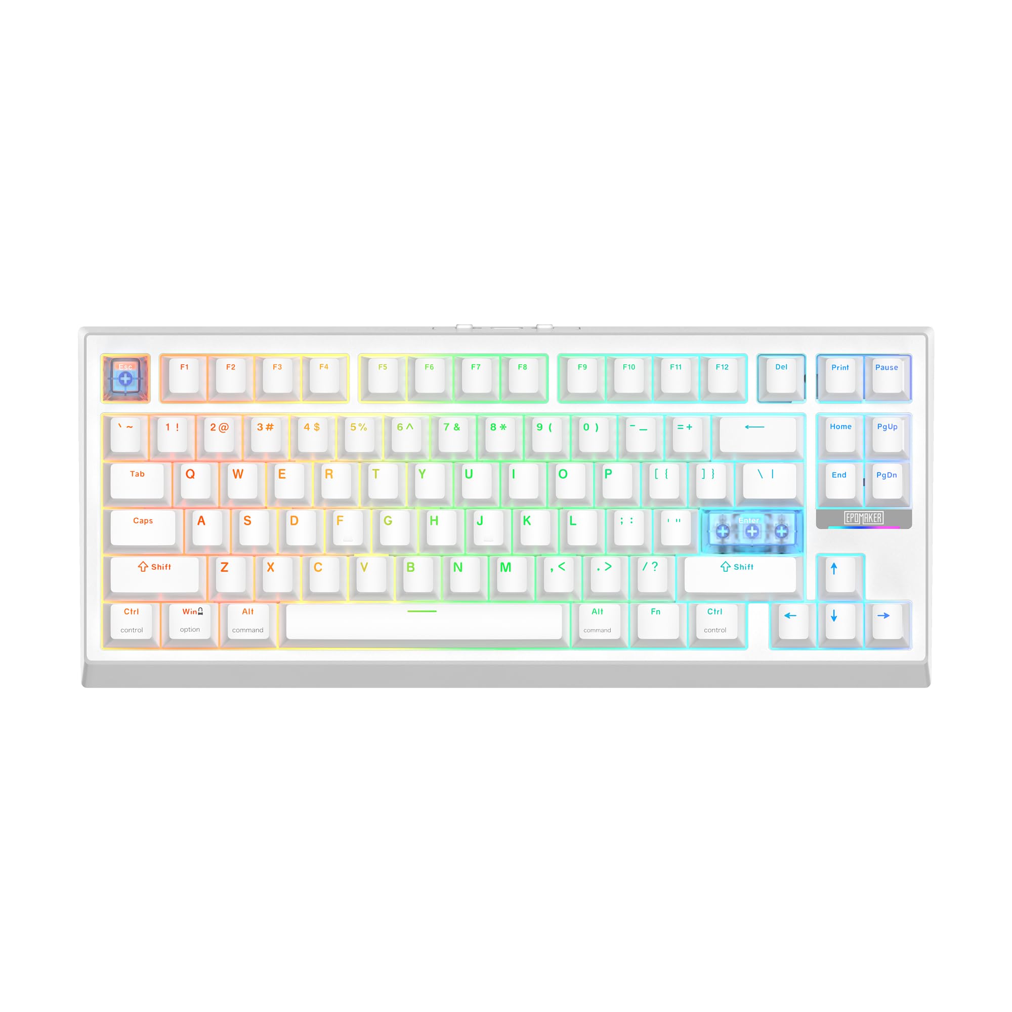 EPOMAKER Bezprzewodowa klawiatura do gier G84 HE, 8K ankieta i 8000 mAh, SOCD i DKS, magnetyczna klawiatura Halla z szybkim wyzwalaniem i regulacją aktywacji, RGB Keycap PBT, hot swap, QWERTY, Win/Mac