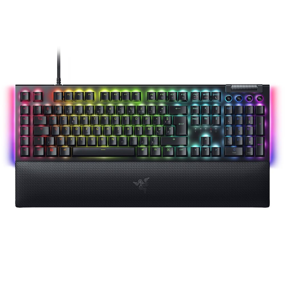Razer BlackWidow V4 - Chroma RGB Mechanical Gaming Keyboard (Green Mechanical Switches, 6 Dedicated Macro Keys, Double Injection ABS Keys) FR-Layout | Black-image-43