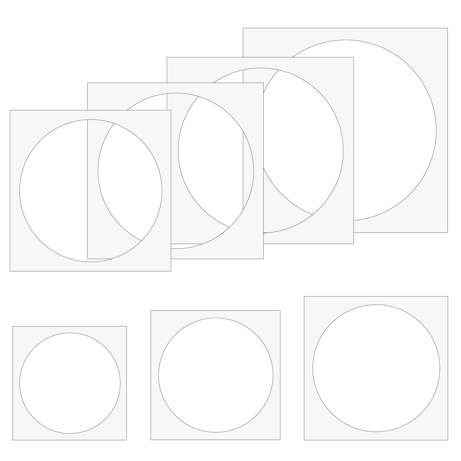 14 Pcs Large to Small Different Sizes Circle Stencils for Drawing, Large Stencils for Painting on Wood, Reusable Spray Paint Stencil for Spray Painting, Fabric Walls, Home Decoration
