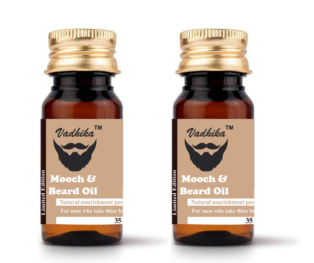 VADHIKA Pure & Organic Mooch & Beard Oil Pack of 2 (35ml Each) - Review, Price and Buying Guide