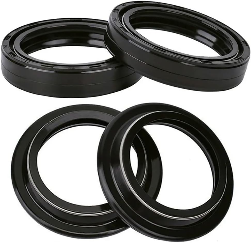 Motorcycle Front Fork Shock Absorber Oil Dust Seals Set Compatible With F800R 2009-2012 F800S 2006-2010 F800ST 2006-2012 XVZ1300 1996-2008