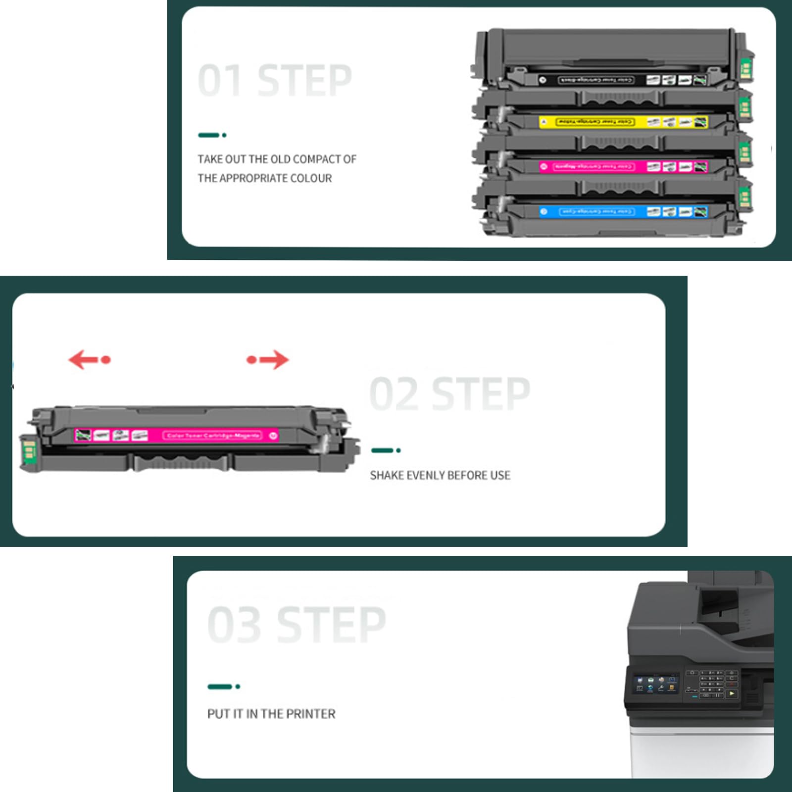 Cartuccia di Toner di Sostituzione Compatibile CLT-C604L per Samsung