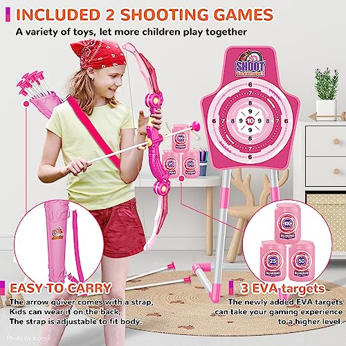 Gmaophy G2P RX BOW And Arrow Toys With Led Flash Lights For Girls 5 6 7 8 9 10 Year Old, Archery Set Indoor Outdoor Activity thumb #4