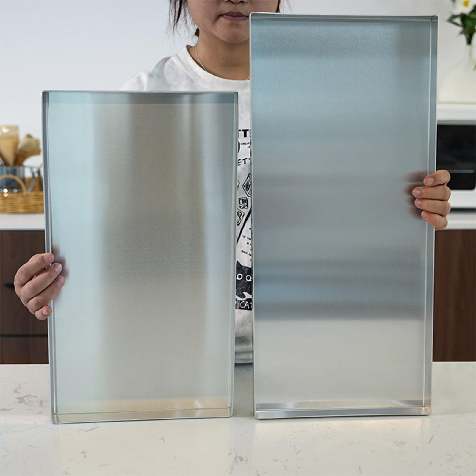 Rôtissoire en aluminium robuste avec équipement de cuisson de cuisine à conduction thermique uniforme adaptée four et gril Feuille à biscuits en alliage d ' aluminium