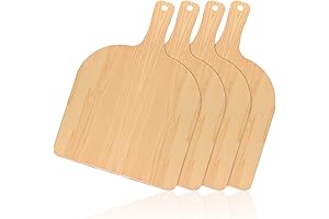 4 Pcs Wood Pizza Peel with Handle, Wooden Pizza Paddle