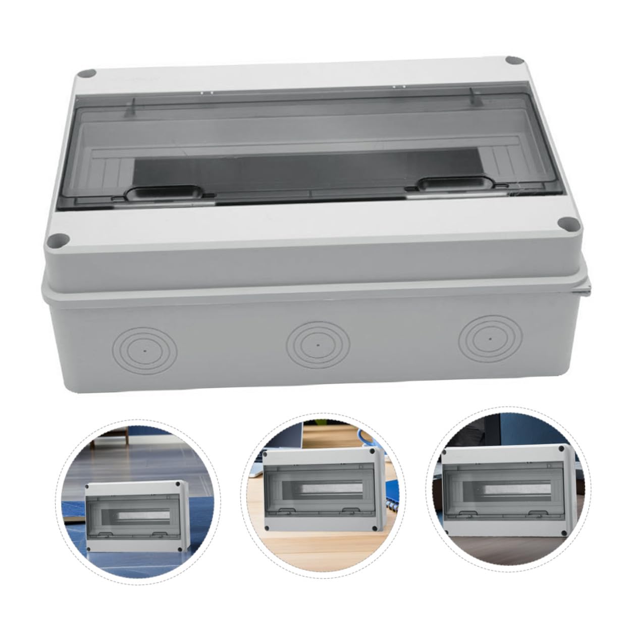 Toddmomy Scatola dell'Interruttore Automatico Esterna Resistente alle Intemperie in Plastica Coperchio Piccola Scatola Elettrica di Distribuzione per Uso Domestico e Ambienti Esterni