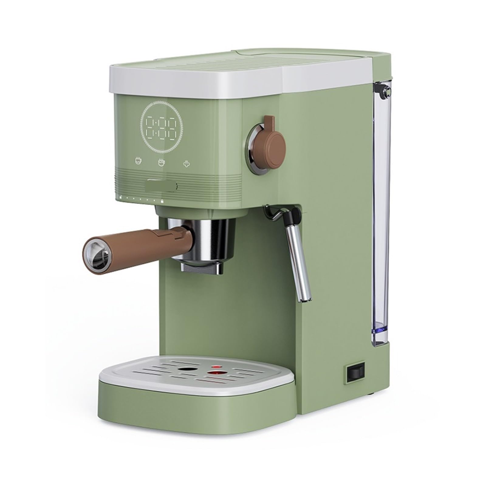 Włoski ekspres do kawy Retro zielony spieniacz do mleka ekspres do kawy w proszku kapsułka espresso robienie napojów kawowych, ekspres do kawy