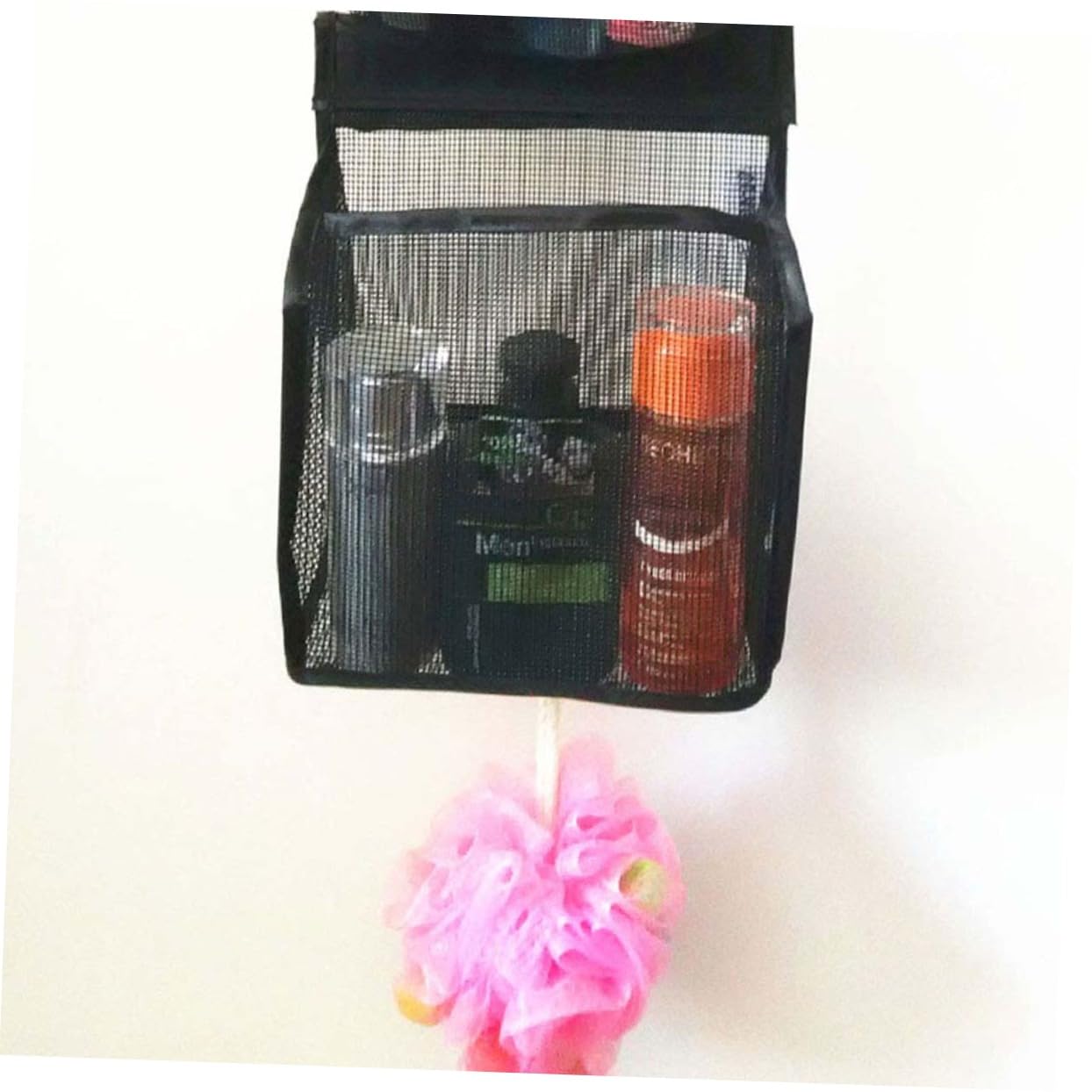 VICASKY Cestino Portaoggetti Doccia da Appendere 3 Pezzi in Pvc Nero | Interno Profondo, per Accessori Doccia e Bagno, Formato Pratico per Viaggio