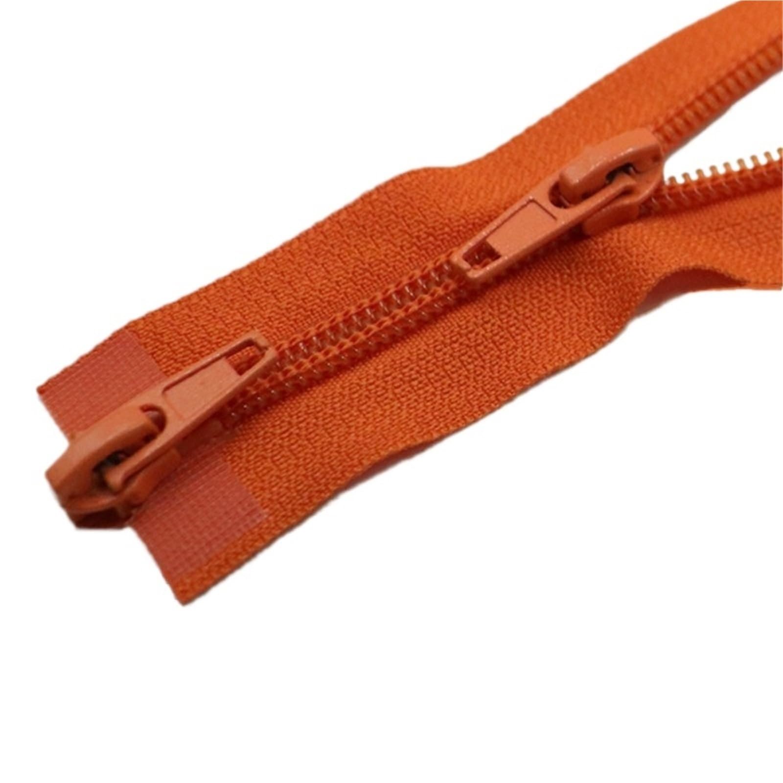Zippers Sewing, Two-Way Separating Zipper 5# Nylon Double Slider Multicolor 60-500cm for Sewing(Orange-80cm)