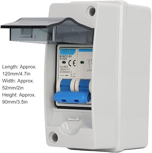 Miniatura 3 de Interruptor de desconexión de 32A PV DC Interruptor de aire de conmutación de carga convergente solar de 1000 V Interruptor de aire en miniatura con