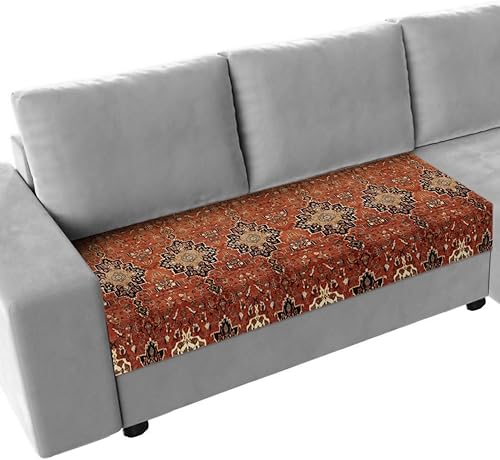 Southwest - Fundas de cojín elásticas para sofá, seccional, individual, en forma de T, con parte inferior elástica, diseño geométrico a rayas