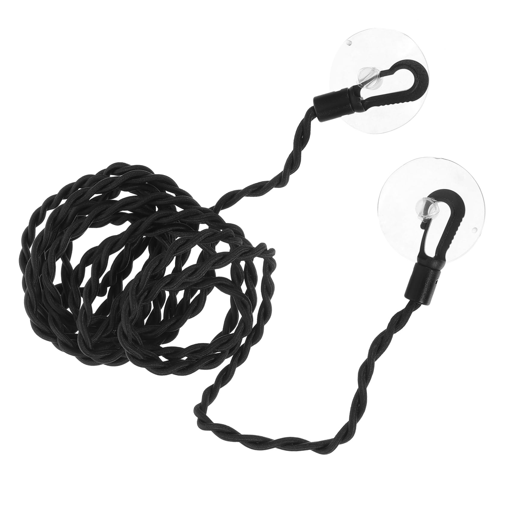 PRETYZOOM 5 Piezas Tendedero Línea De Secado De Ropa Cuerda para Secar La Ropa a Prueba De Viento Cuerda para Secar para Línea De De Viaje Elástica Black