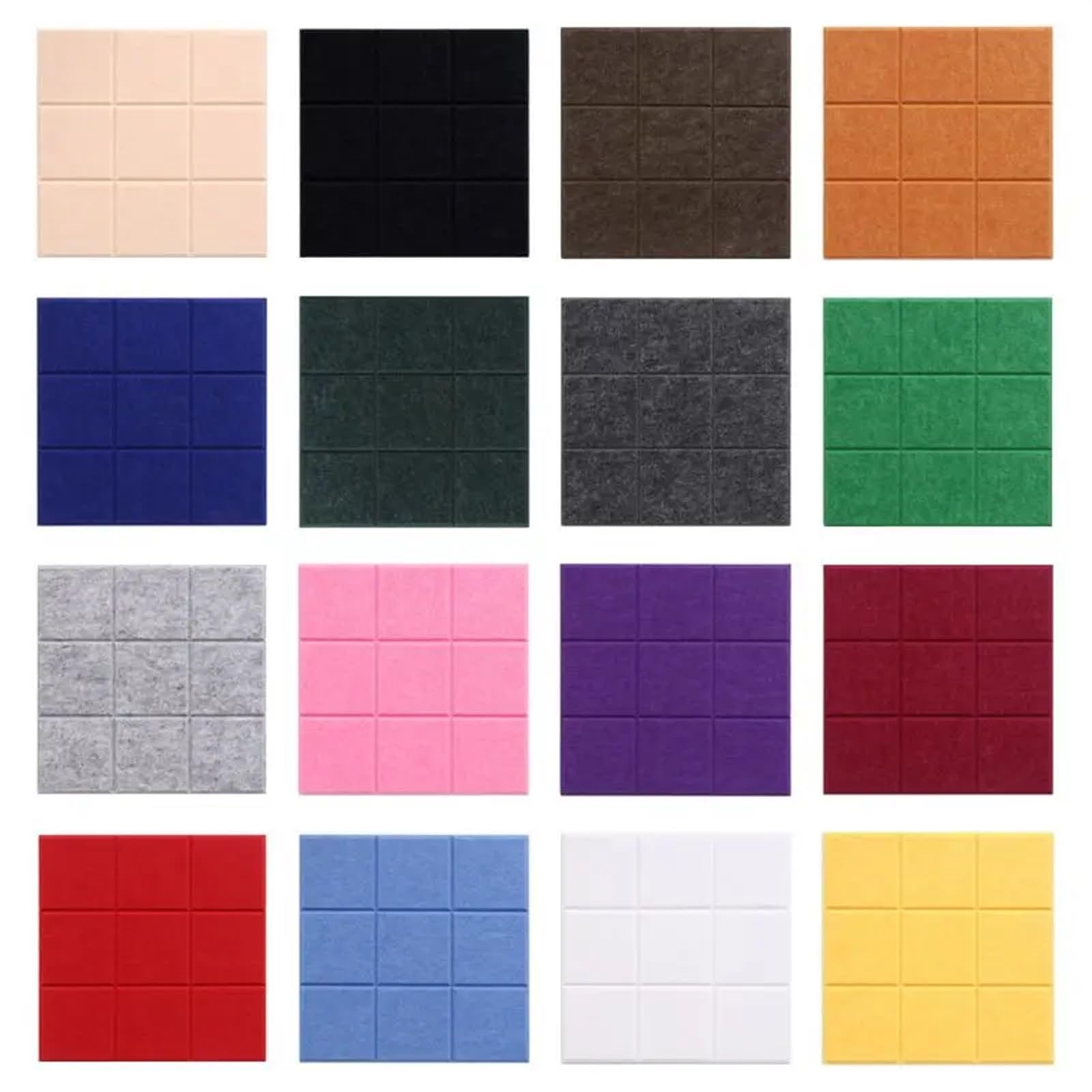 Filz-Pinnwand 6 Stücke Filz Nachricht Bord Bulletin Board Filz Bord Fliesen Haushalt Filz Wand Hintergrund Wand Foto Display Board für Büro Küche, Fotos Memos(Color3)