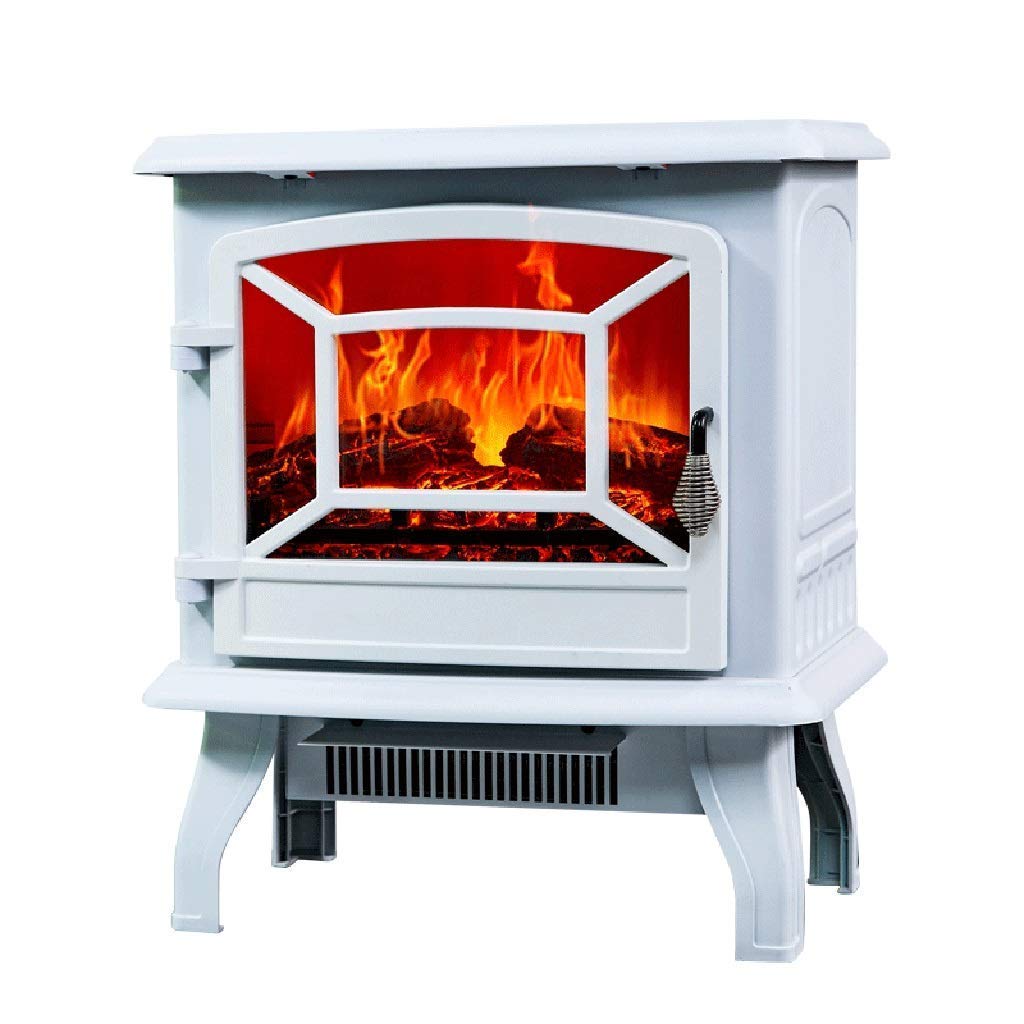 FAXIOAWA Stufa Camino Elettrico, Effetto Fiamma Portatile Indipendente per Soggiorno Camera da Letto Termostato Regolabile Silenzioso 432x254x515mm (B)