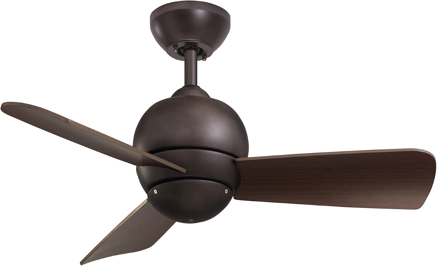 kathy ireland HOME Tilo Modern Ceiling Fan, 30 Inch | Dual Mount Low Profile Hugger with 3 Blades | Damp Rated Fixture for Indoor/Outdoor | Light Kit Adaptable, Oil Rubbed Bronze